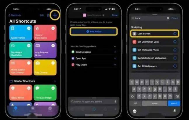 太白苹果14锁屏维修店分享iPhone14升级iOS16.4后如何创建锁屏快捷方式 